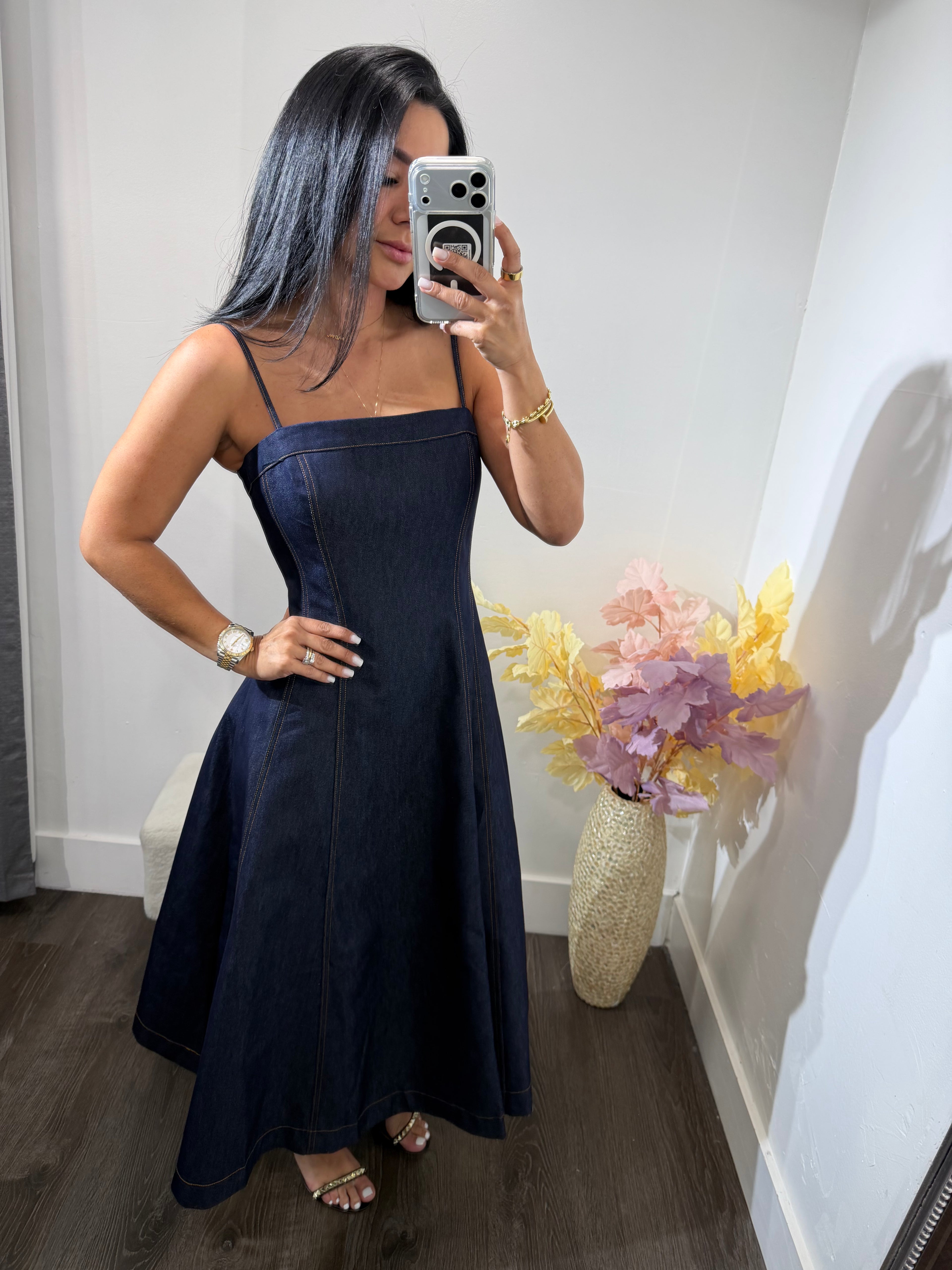 Maxi dress denim pilar