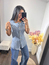 Load image into Gallery viewer, Top denim Lucy
