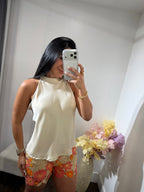Top satin Sabrina
