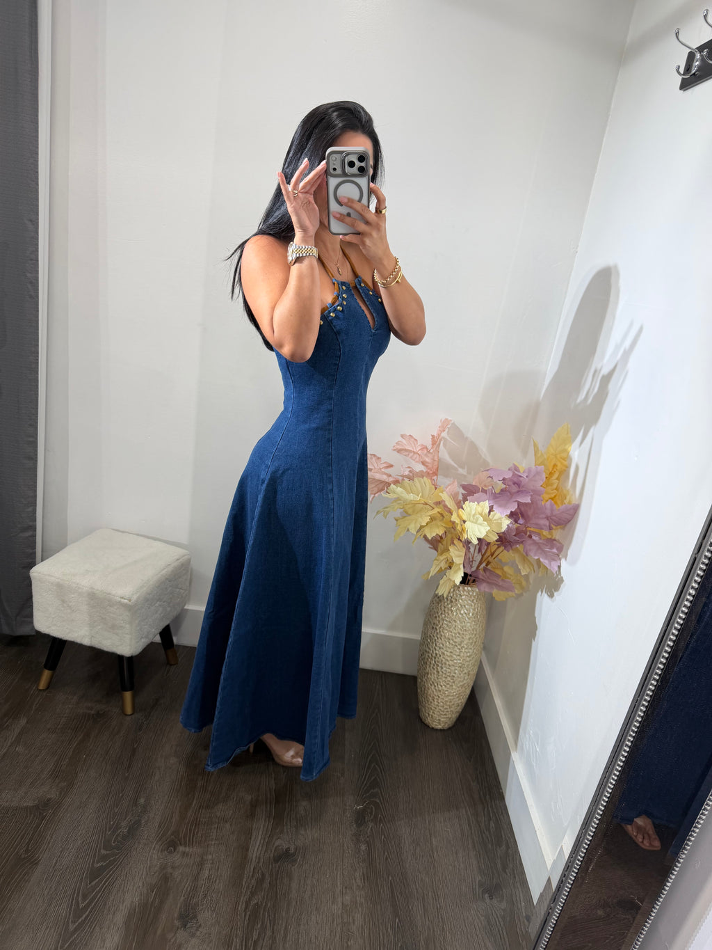 Maxi dress denim ines