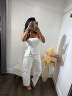 Jumpsuit denim Estela white