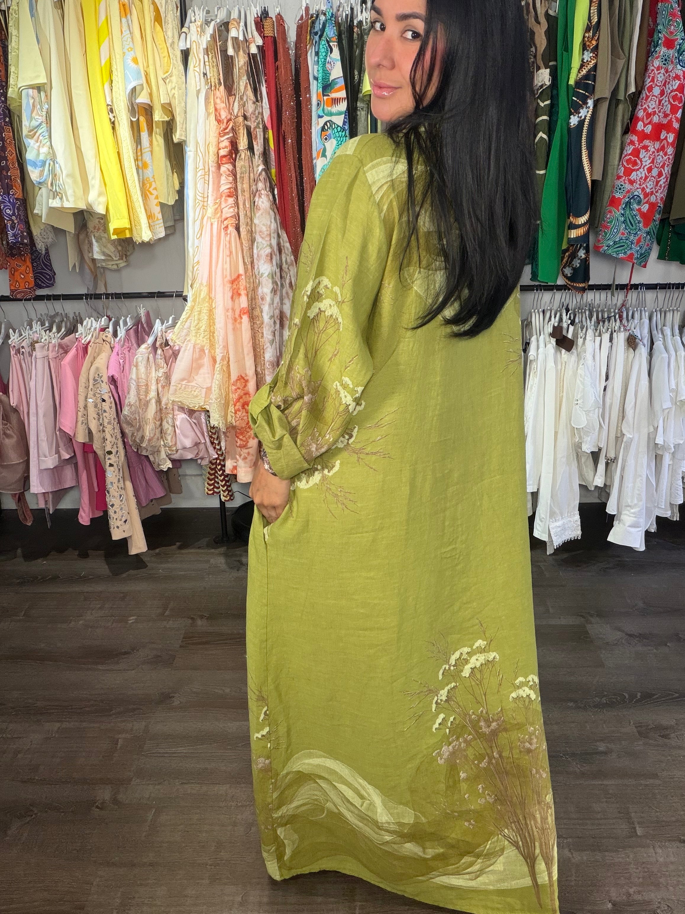 Maxi dress lino itala