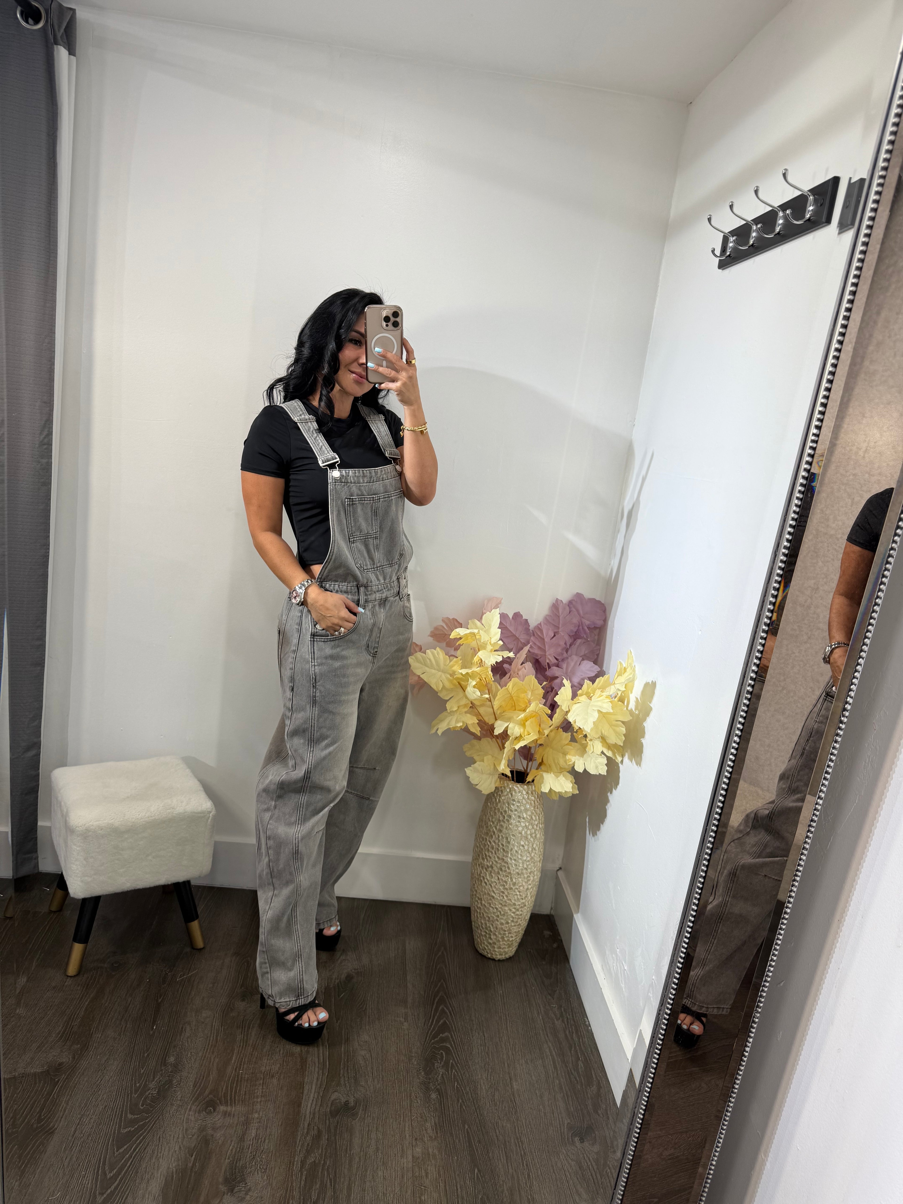 Jumpsuit denim Sile gray