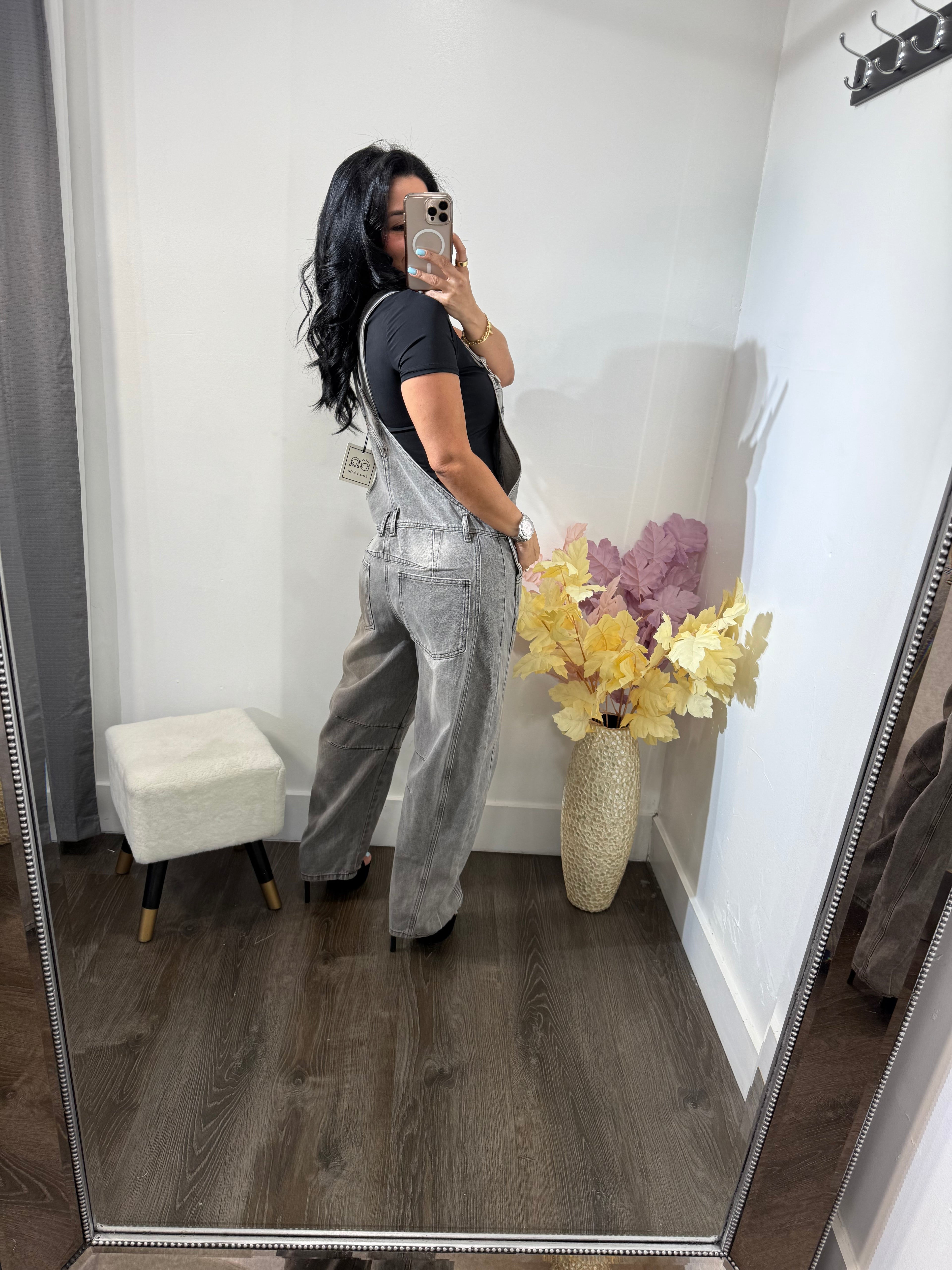 Jumpsuit denim Sile gray