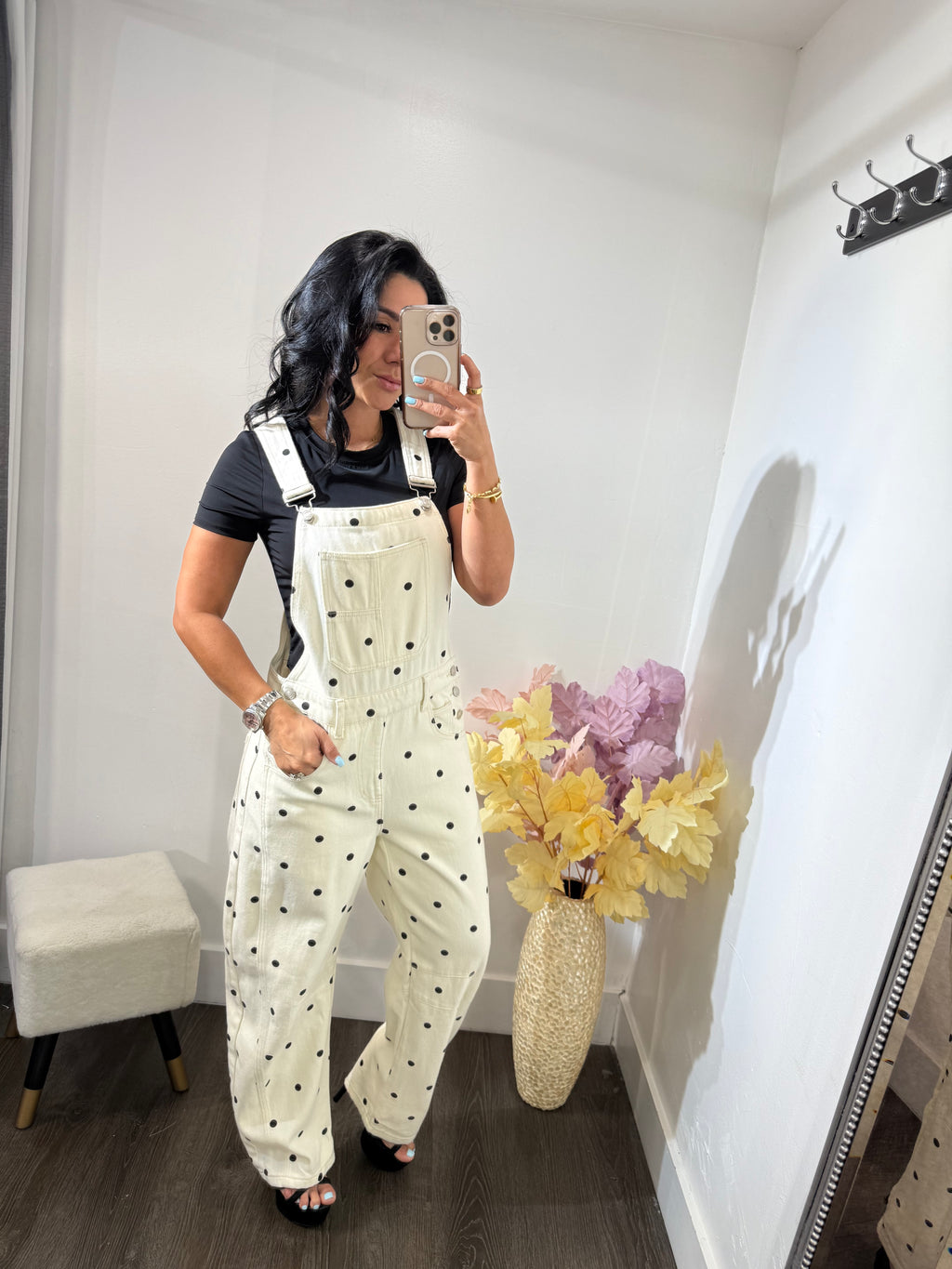 Jumpsuit denim Sile Dots