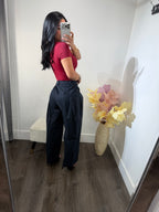 Pant barrel navy