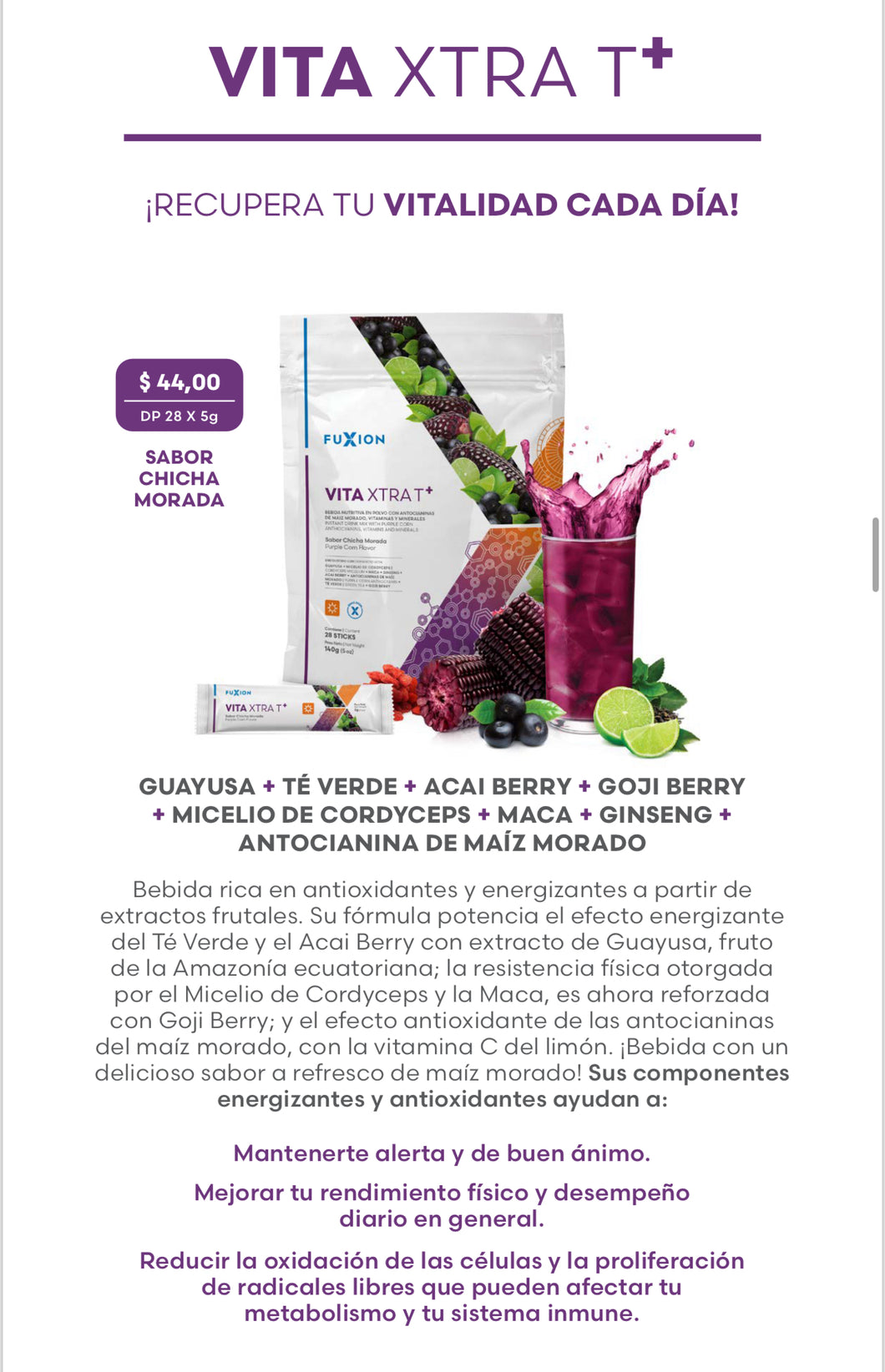 Producto Fuxion VitaXtra