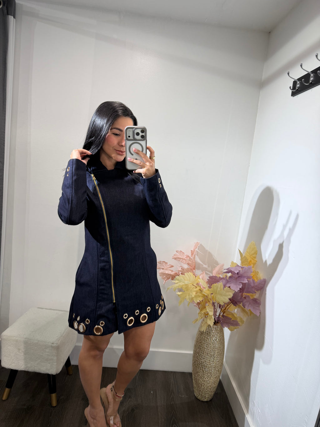 Dress denim ziury