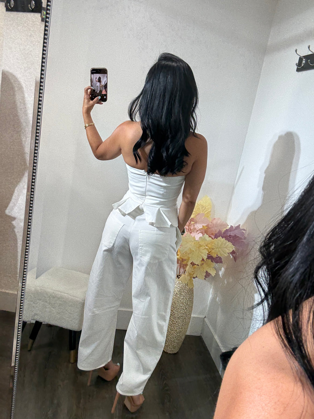 Jumpsuit denim Estela white