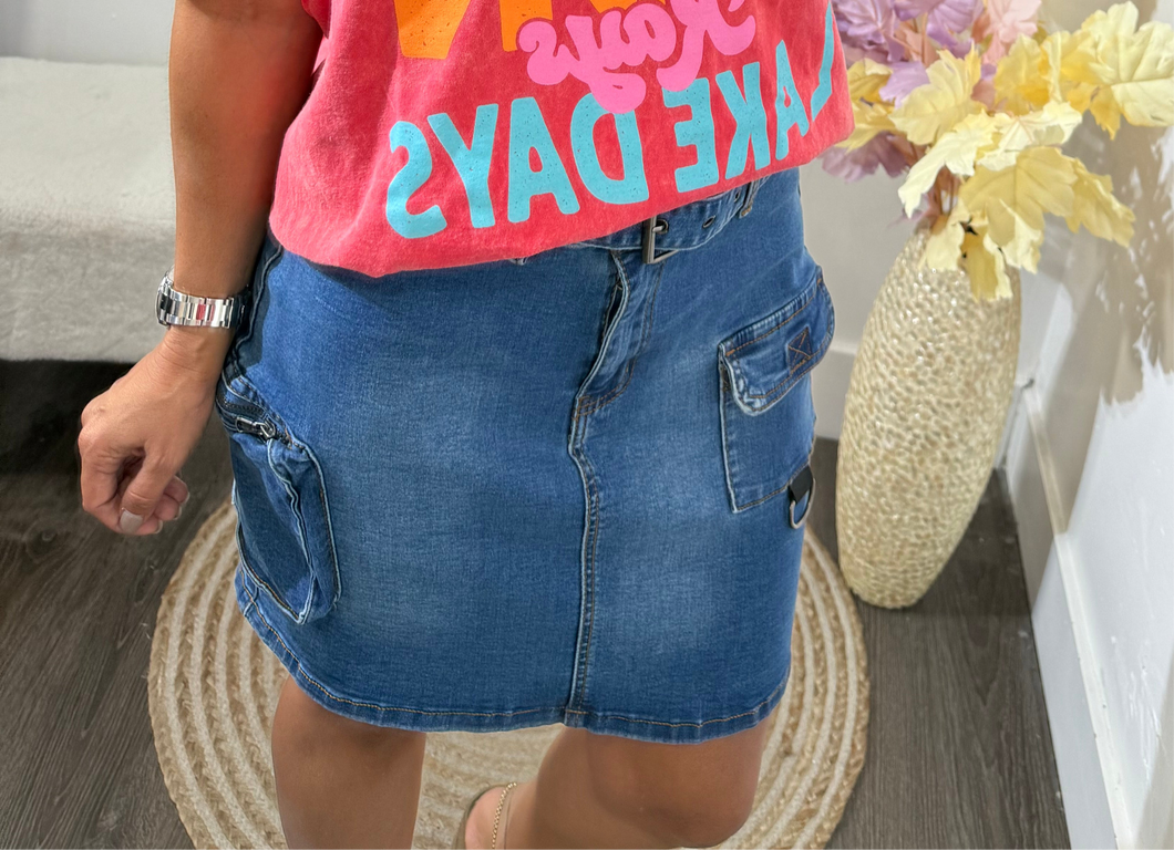 Skirt denim