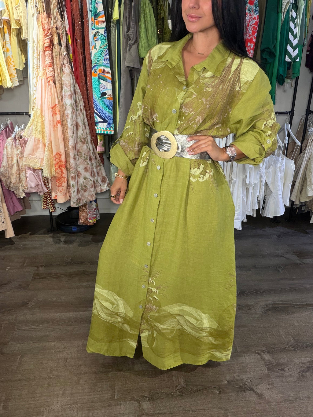 Maxi dress lino itala