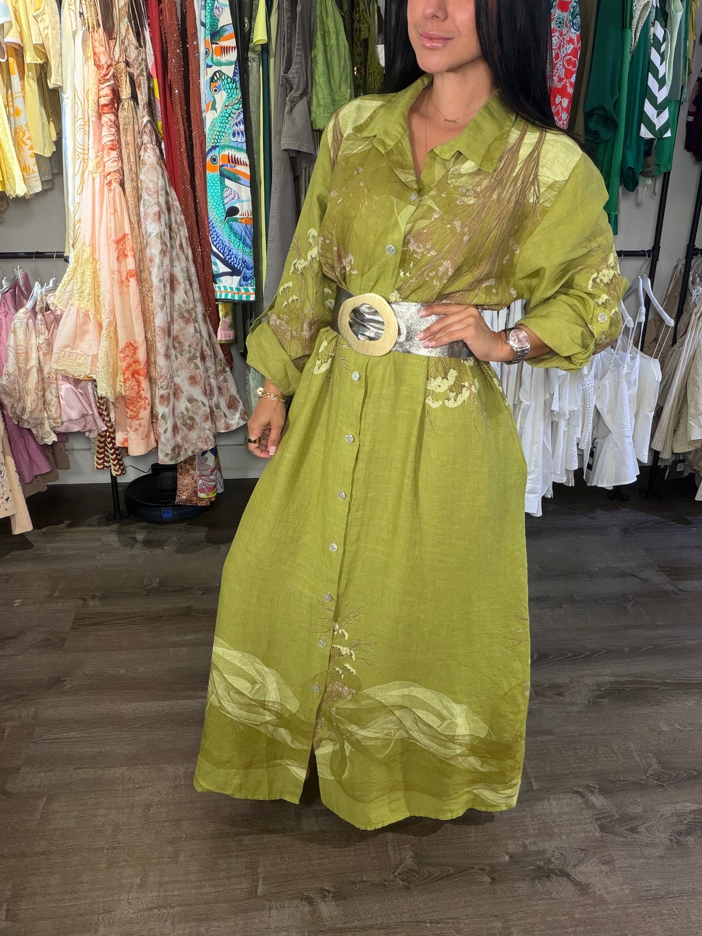 Maxi dress lino itala