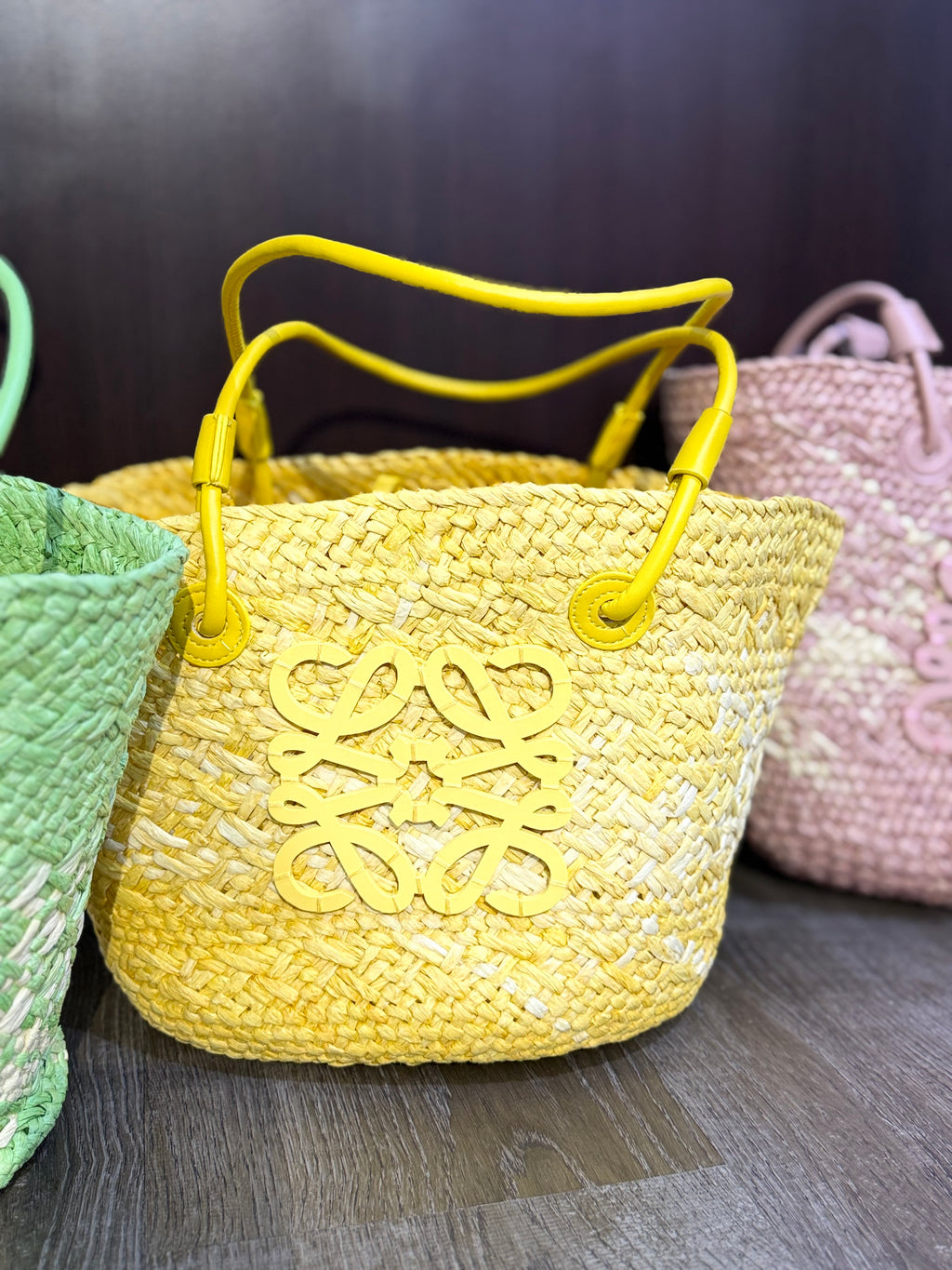 Basket tote bag