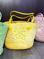 Basket tote bag