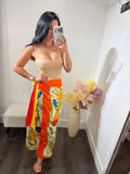 Skirt satin print
