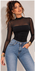 Bodysuit mesh black