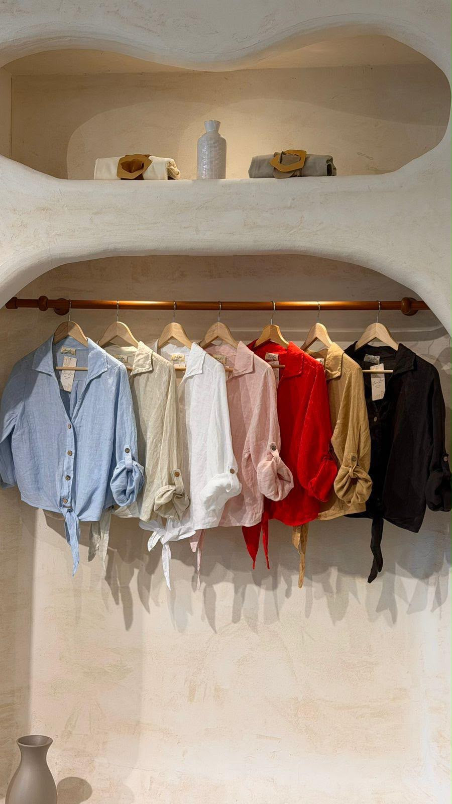 Top Button linen basic