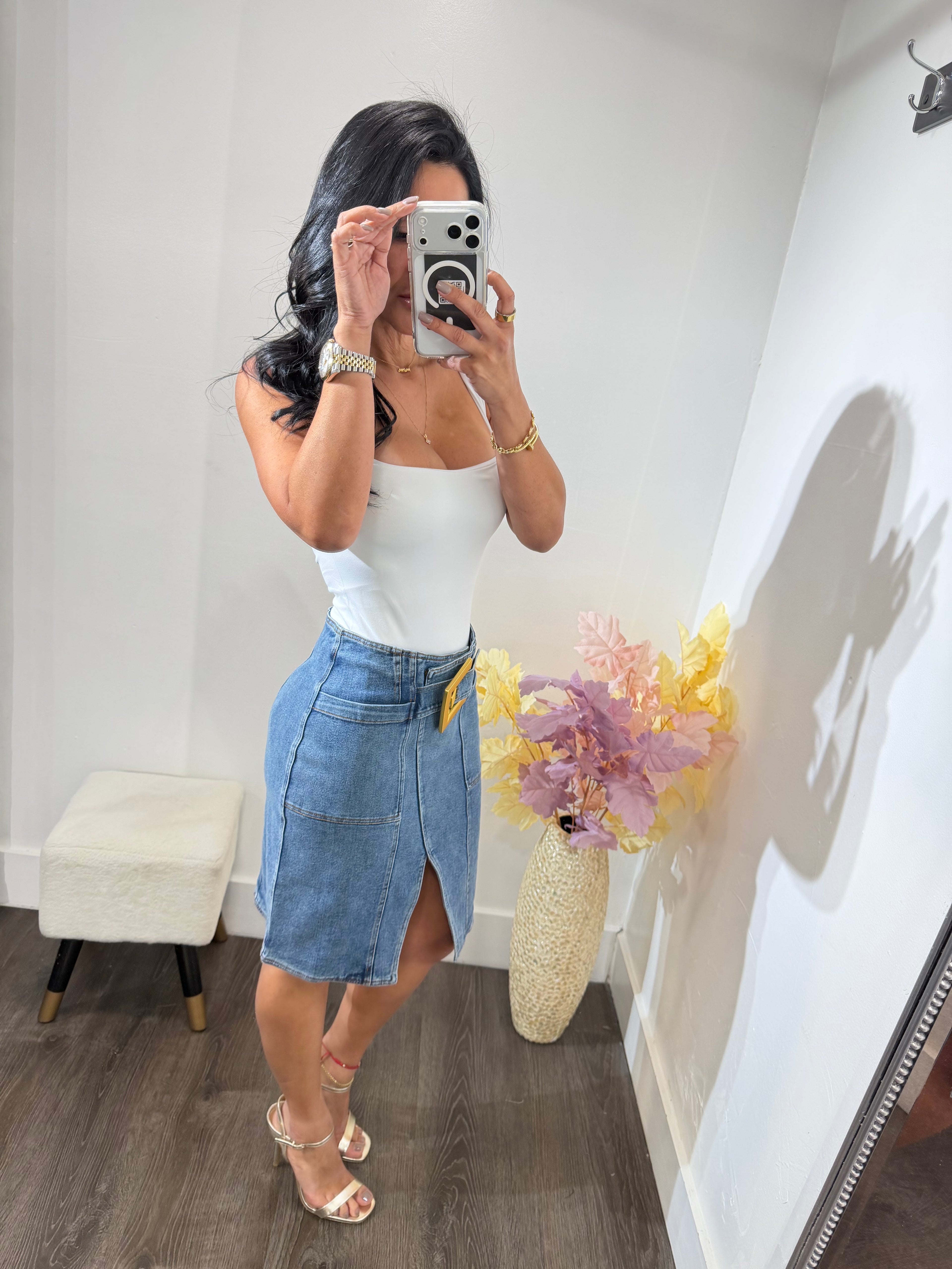 Skirt Denim Gold