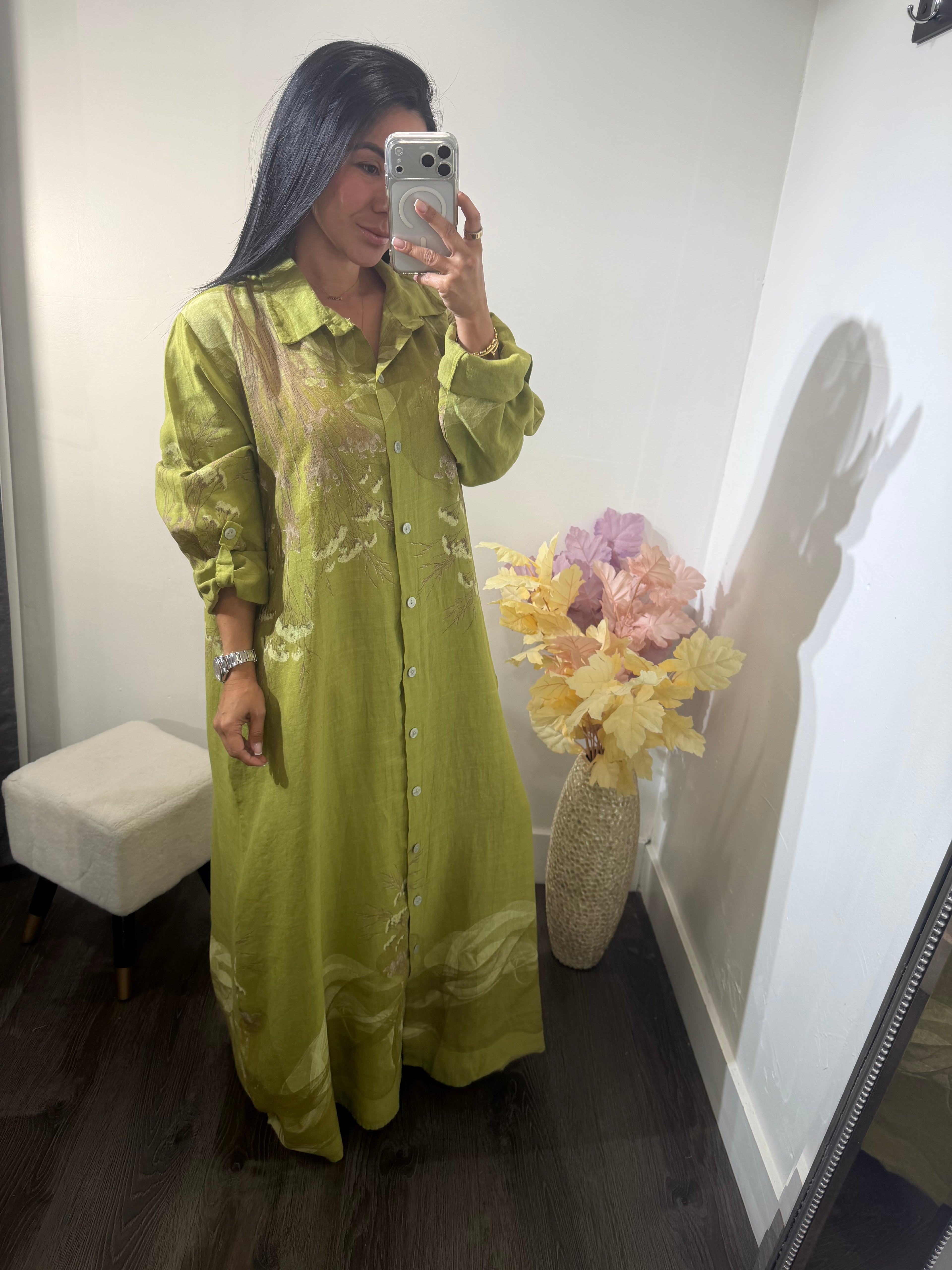 Maxi dress lino itala