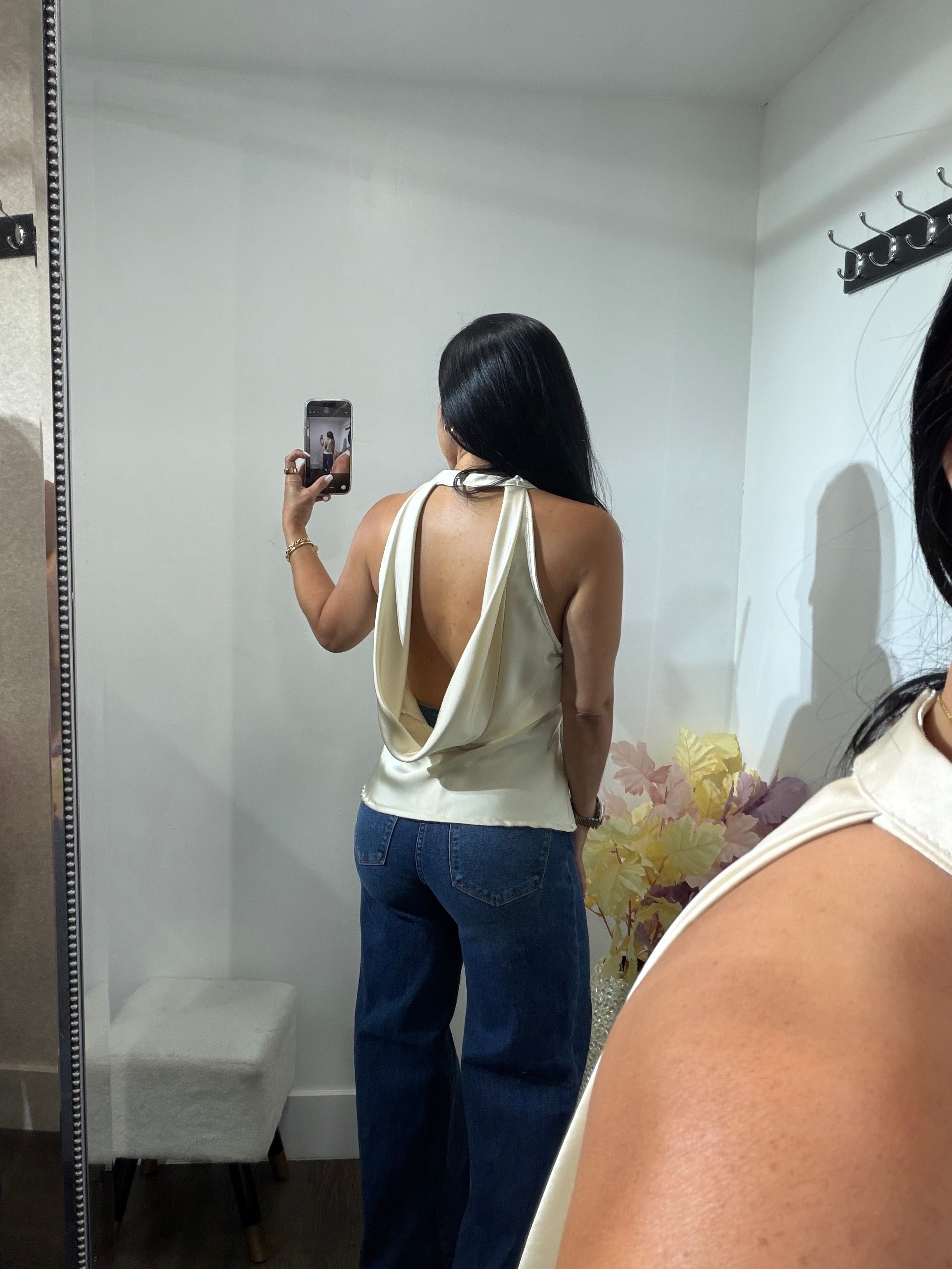 Top satin Sabrina