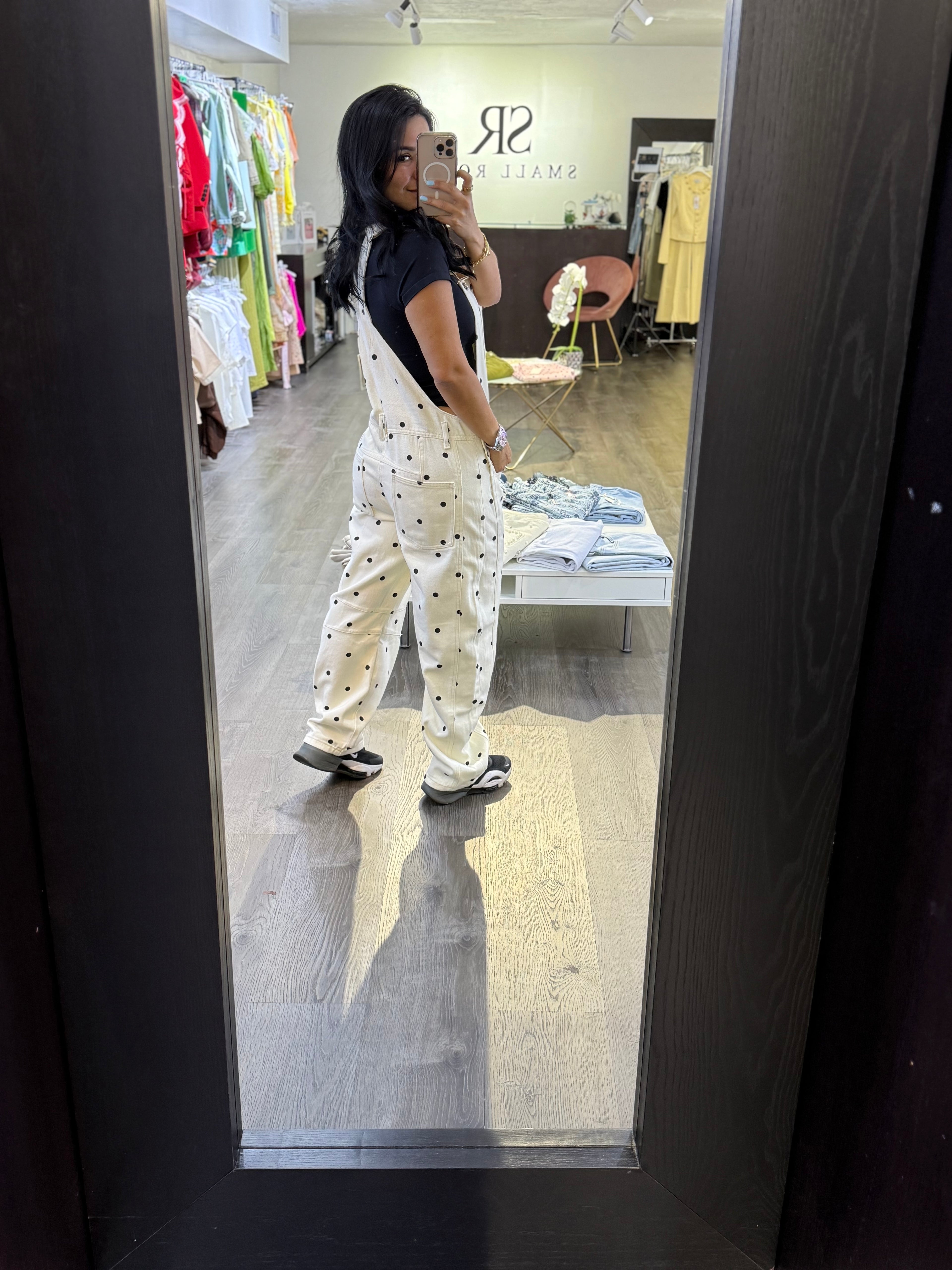 Jumpsuit denim Dots