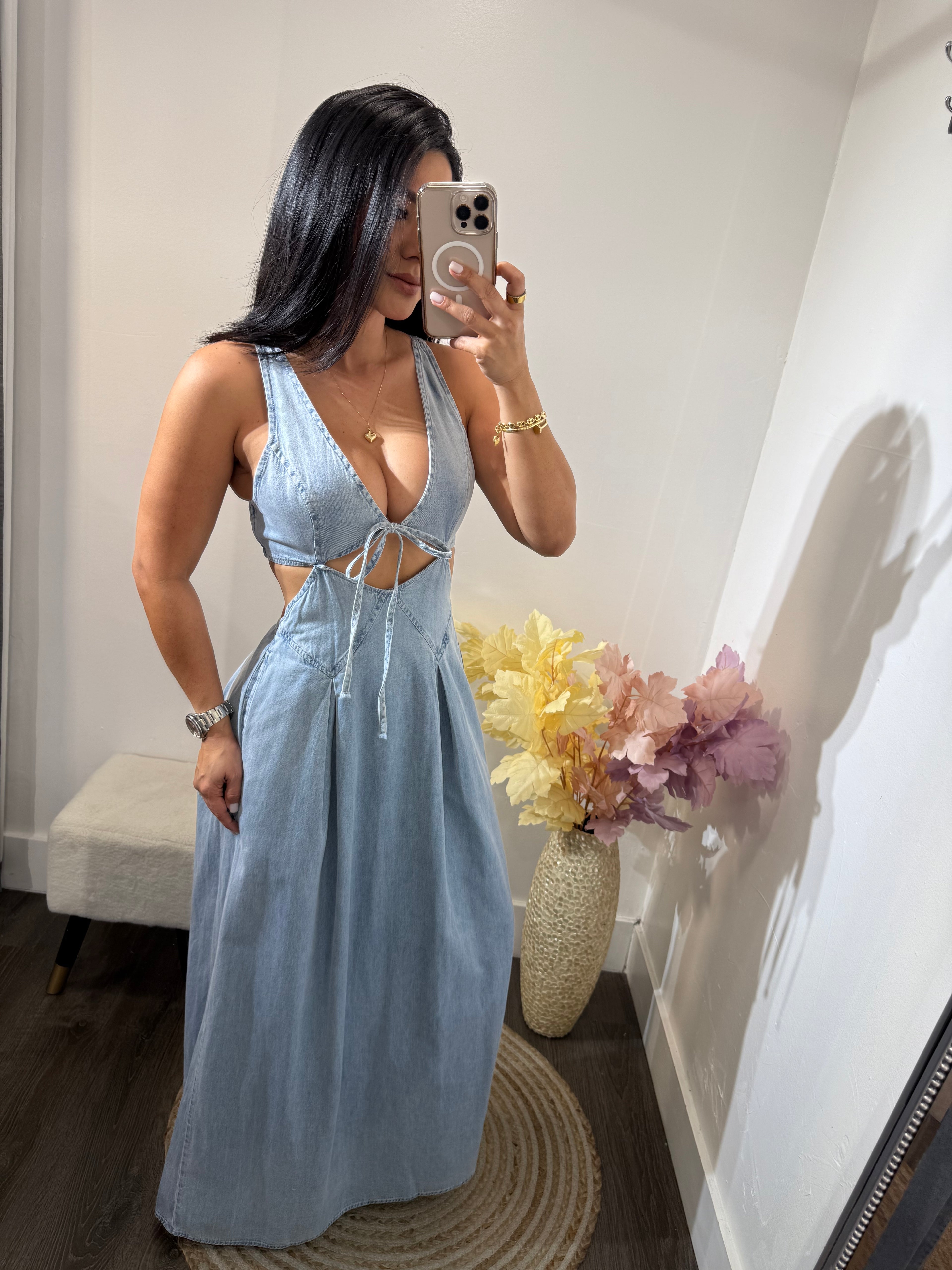 Maxi dress denim Susan