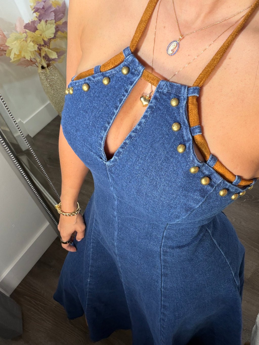 Maxi dress denim ines