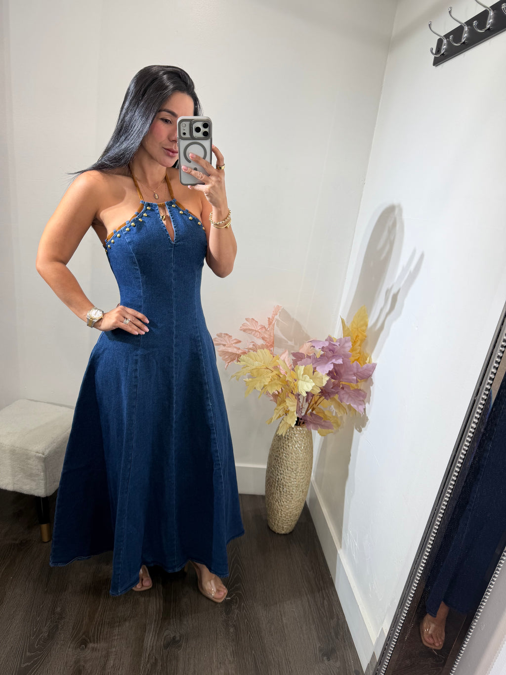 Maxi dress denim ines