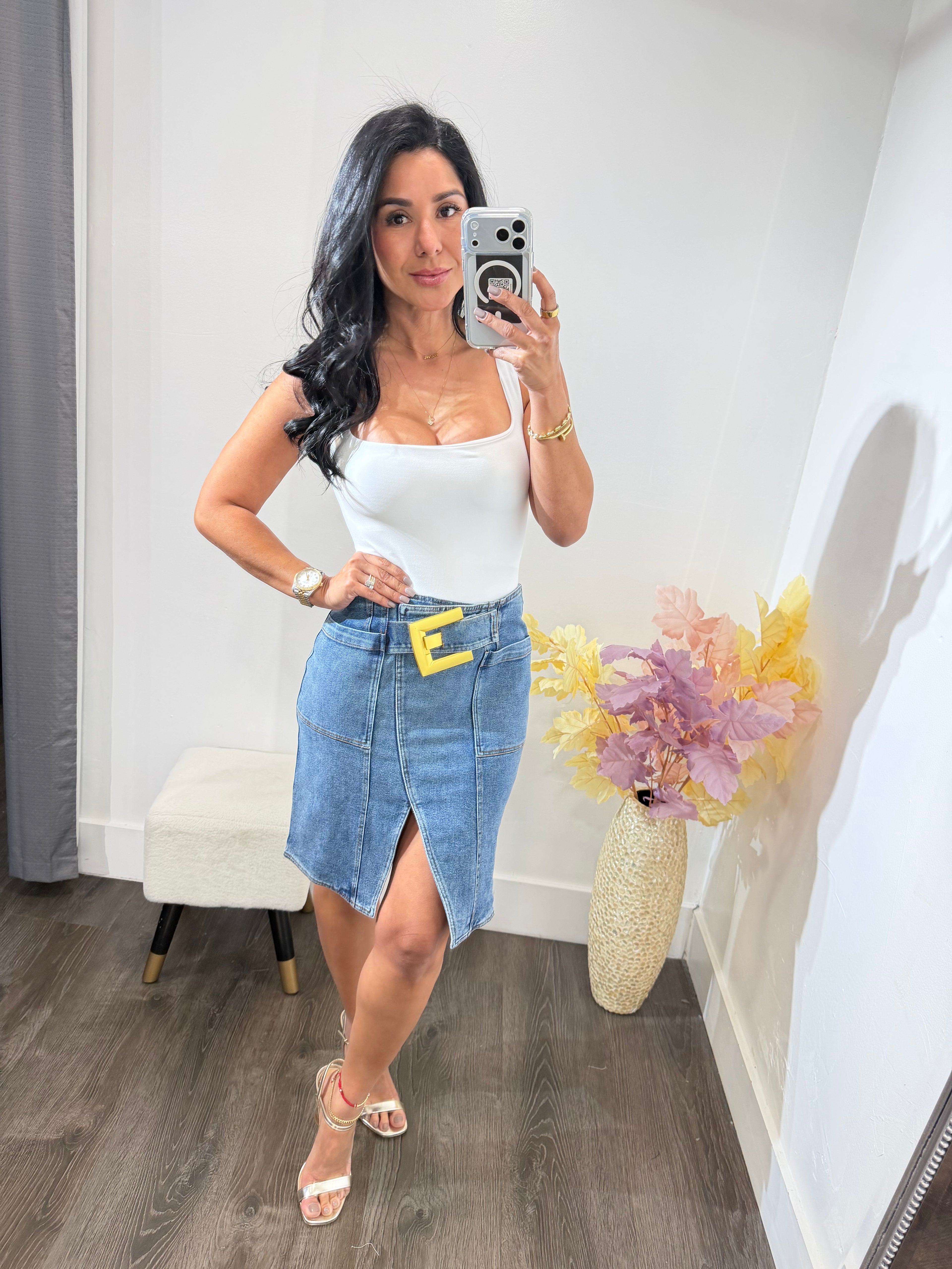 Skirt Denim Gold
