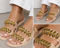 Sandals oval gold