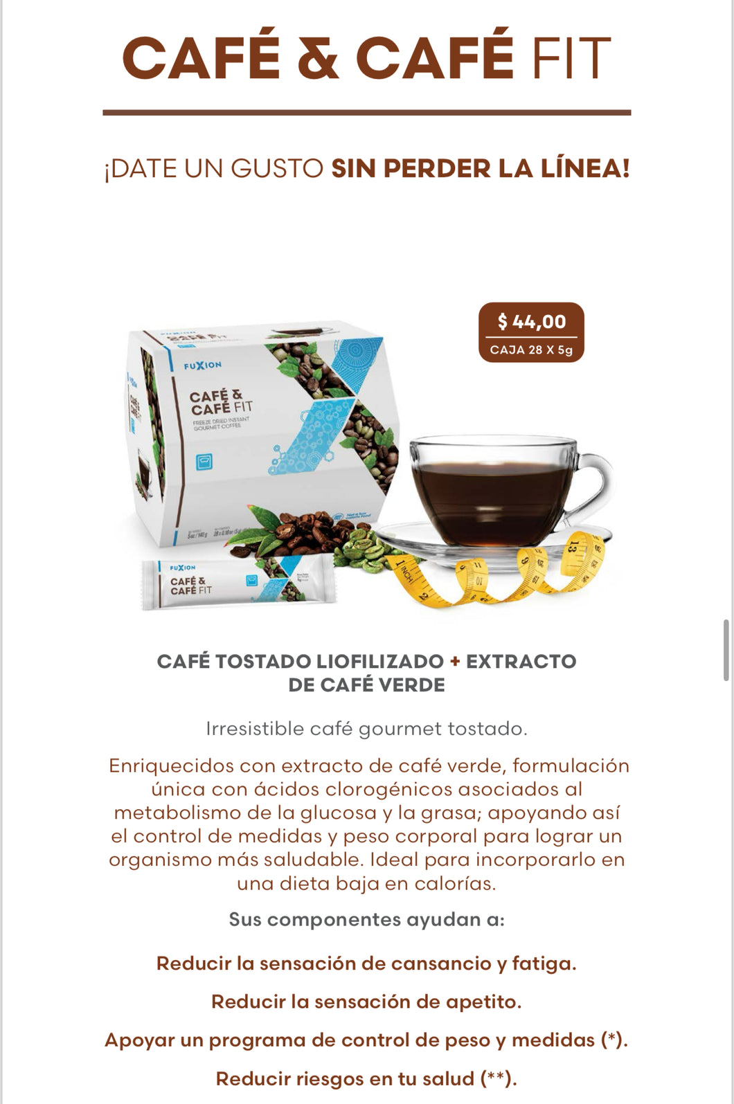 Producto fuxion CafeFit