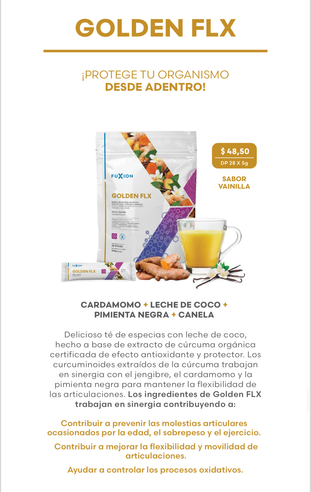Producto Fuxion GoldenFLX