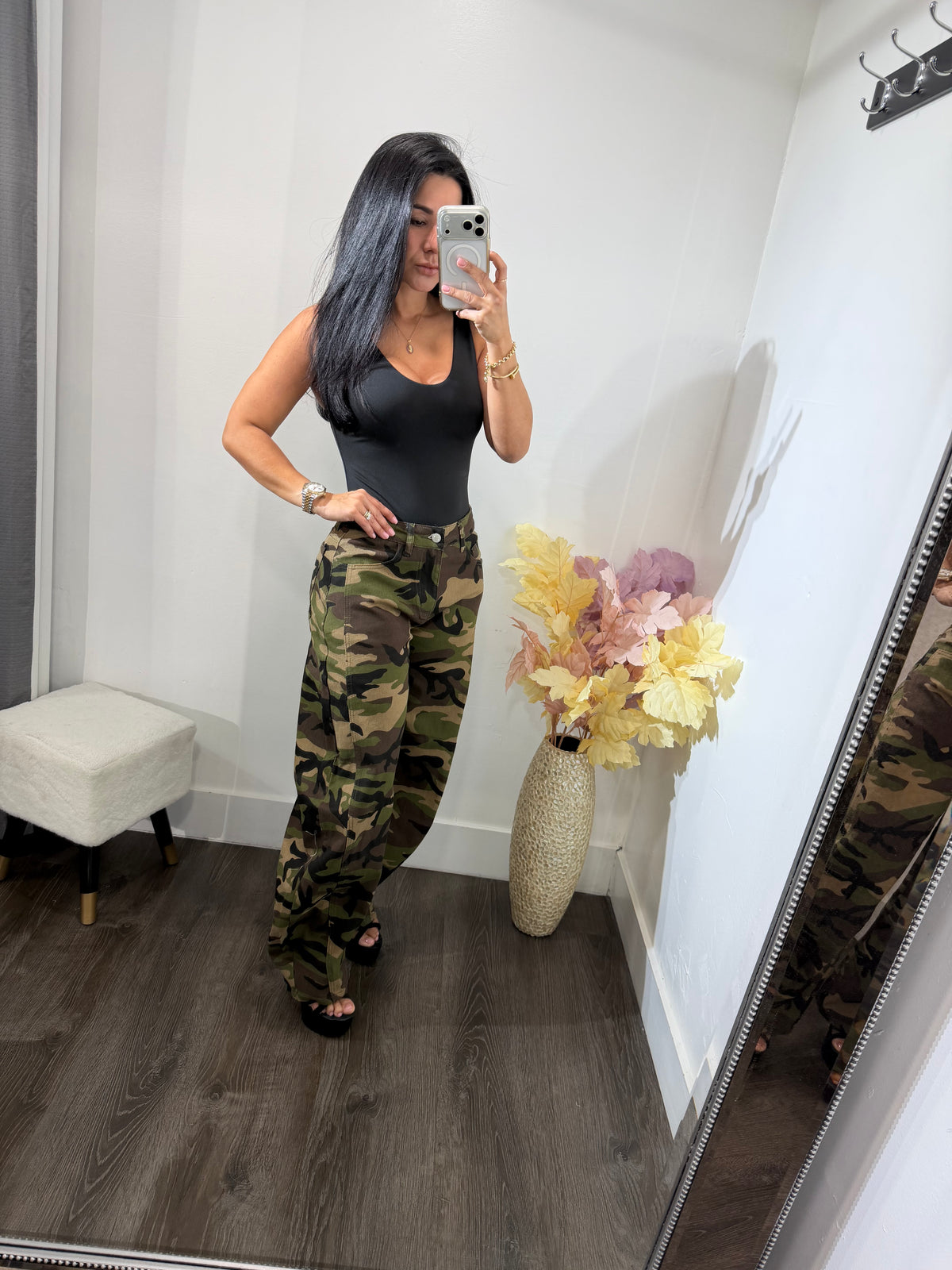 Pant barrel Camu