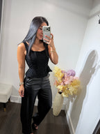 Pant barrel leather