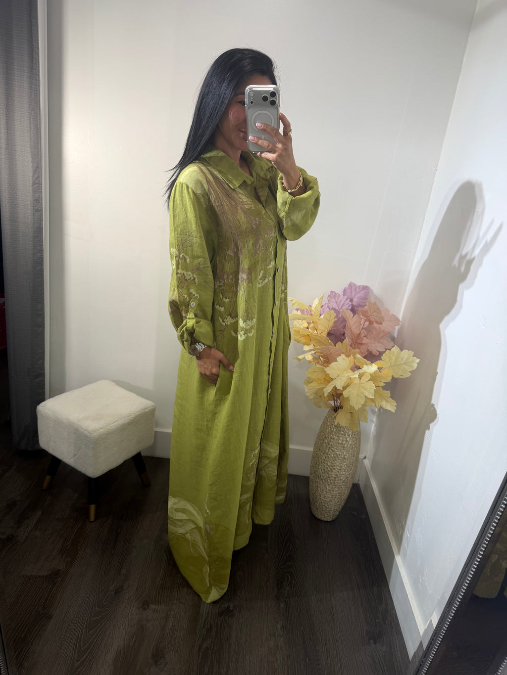 Maxi dress lino itala