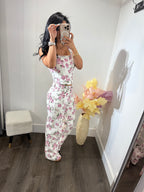 Set denim flower