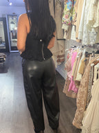 Pant barrel leather