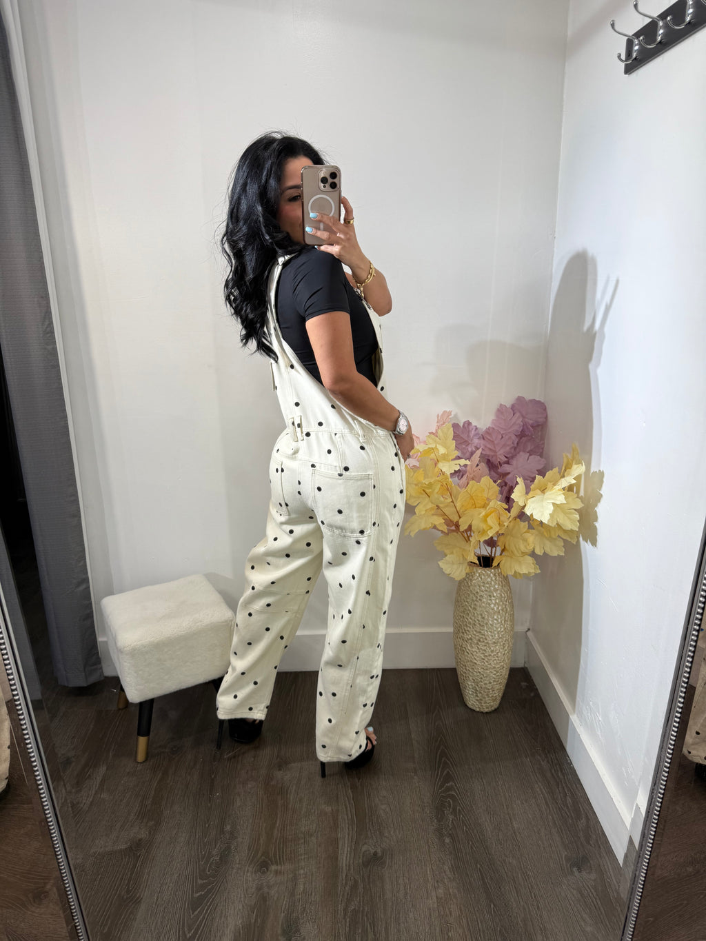 Jumpsuit denim Sile Dots
