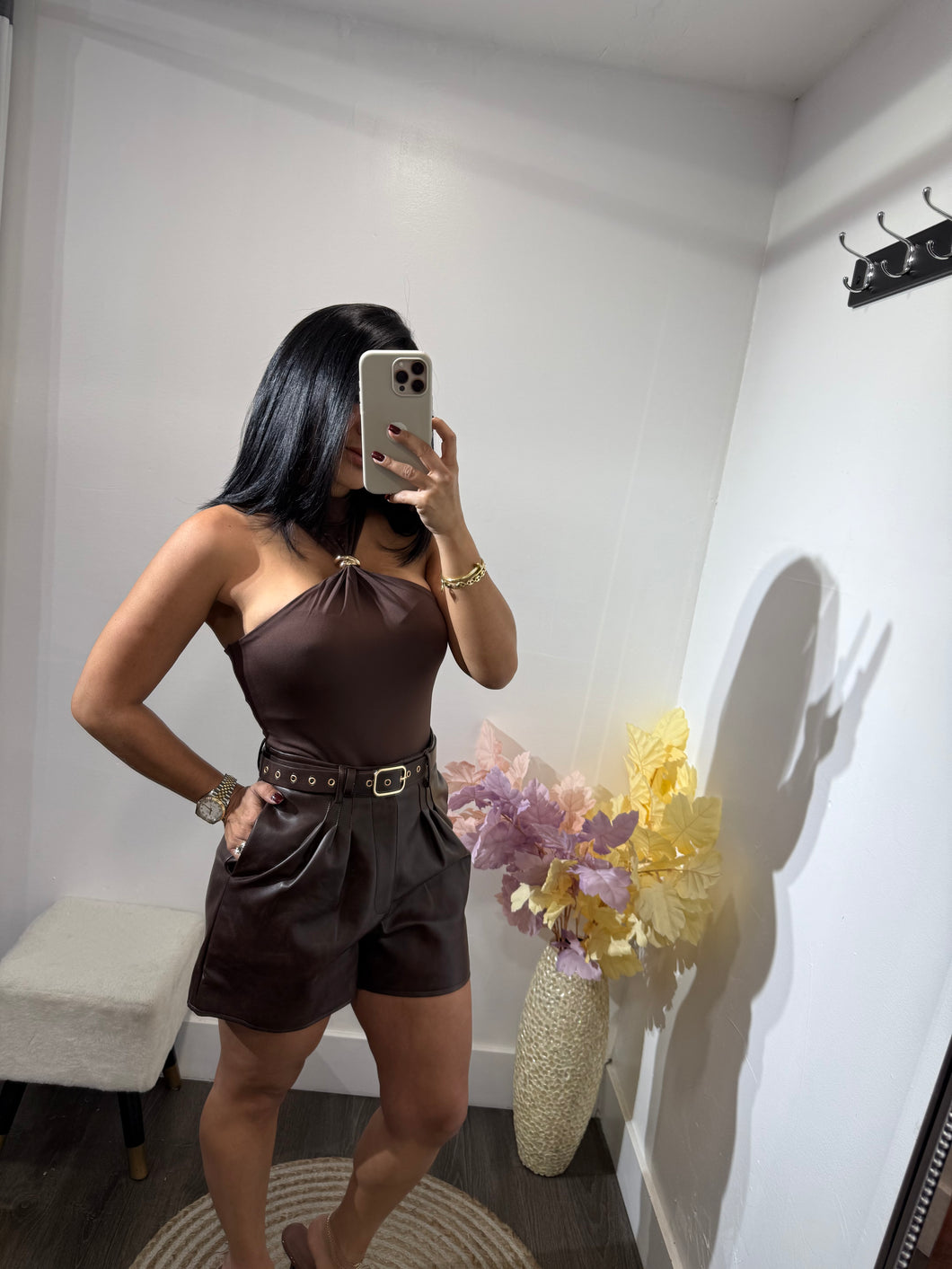 Short leather Melisa