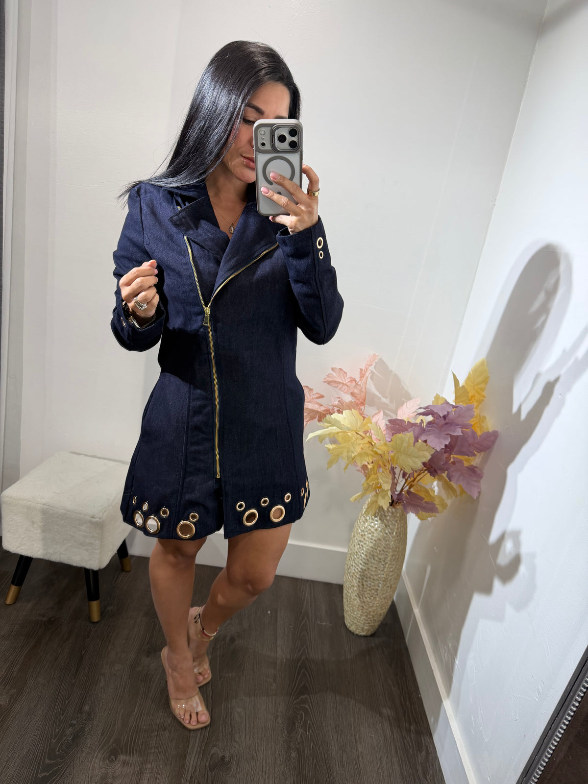 Dress denim ziury