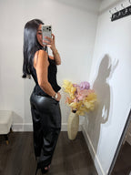 Pant barrel leather