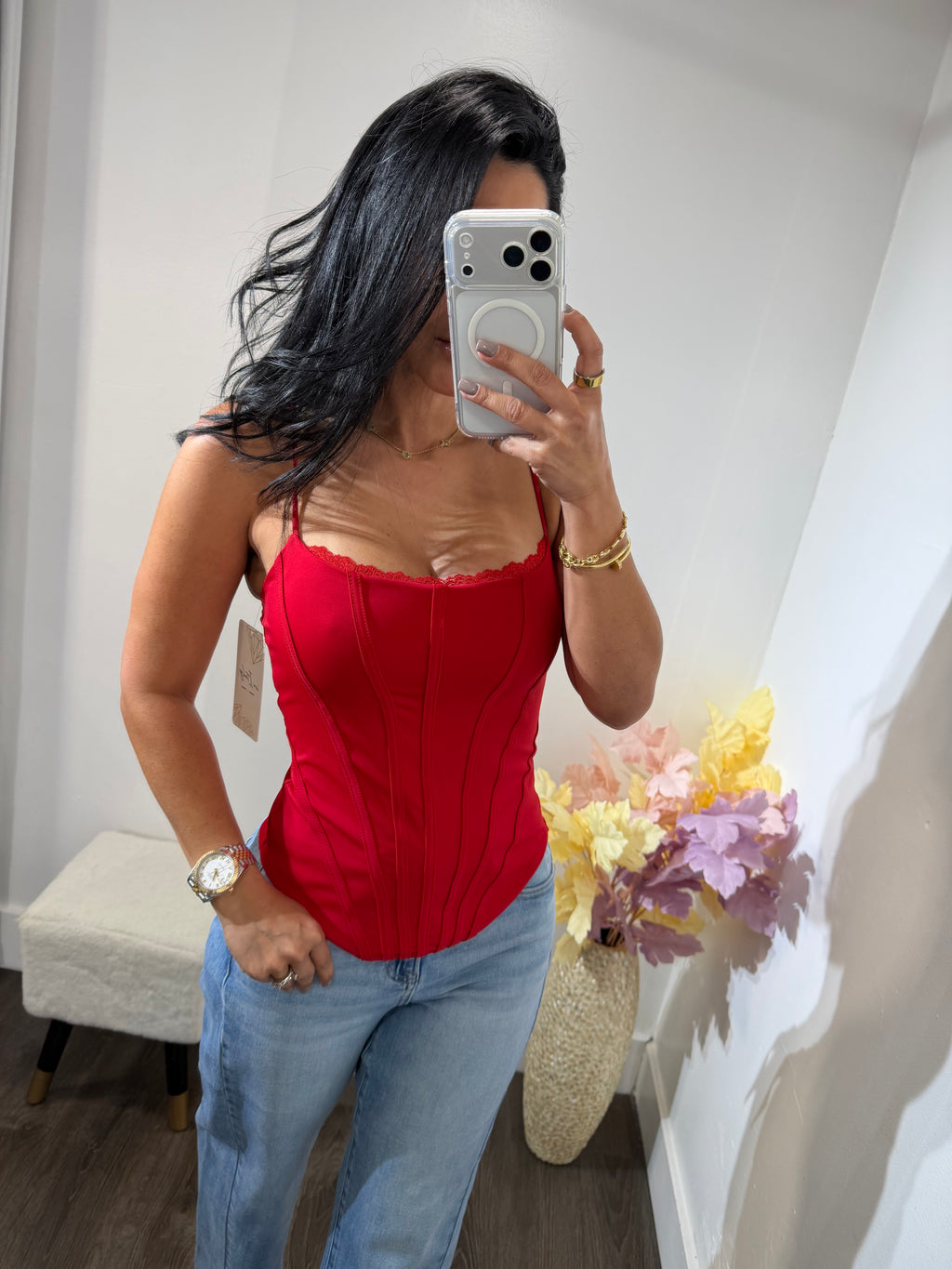 Top corset oliva