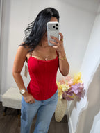 Top corset oliva