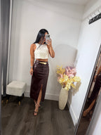 Skirt leather sophy