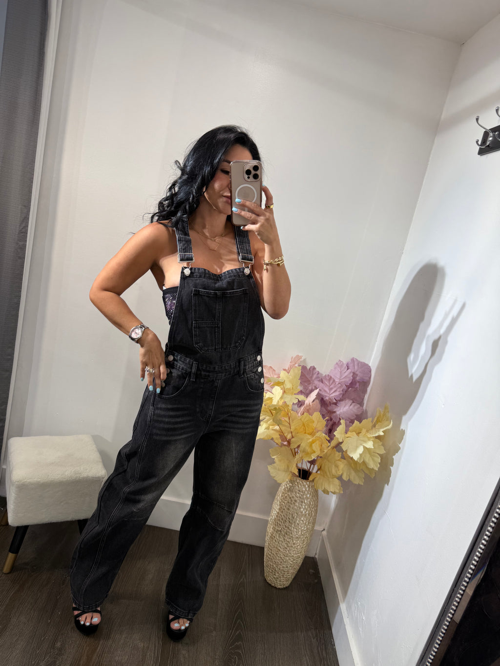 Jumpsuit denim Sile Black