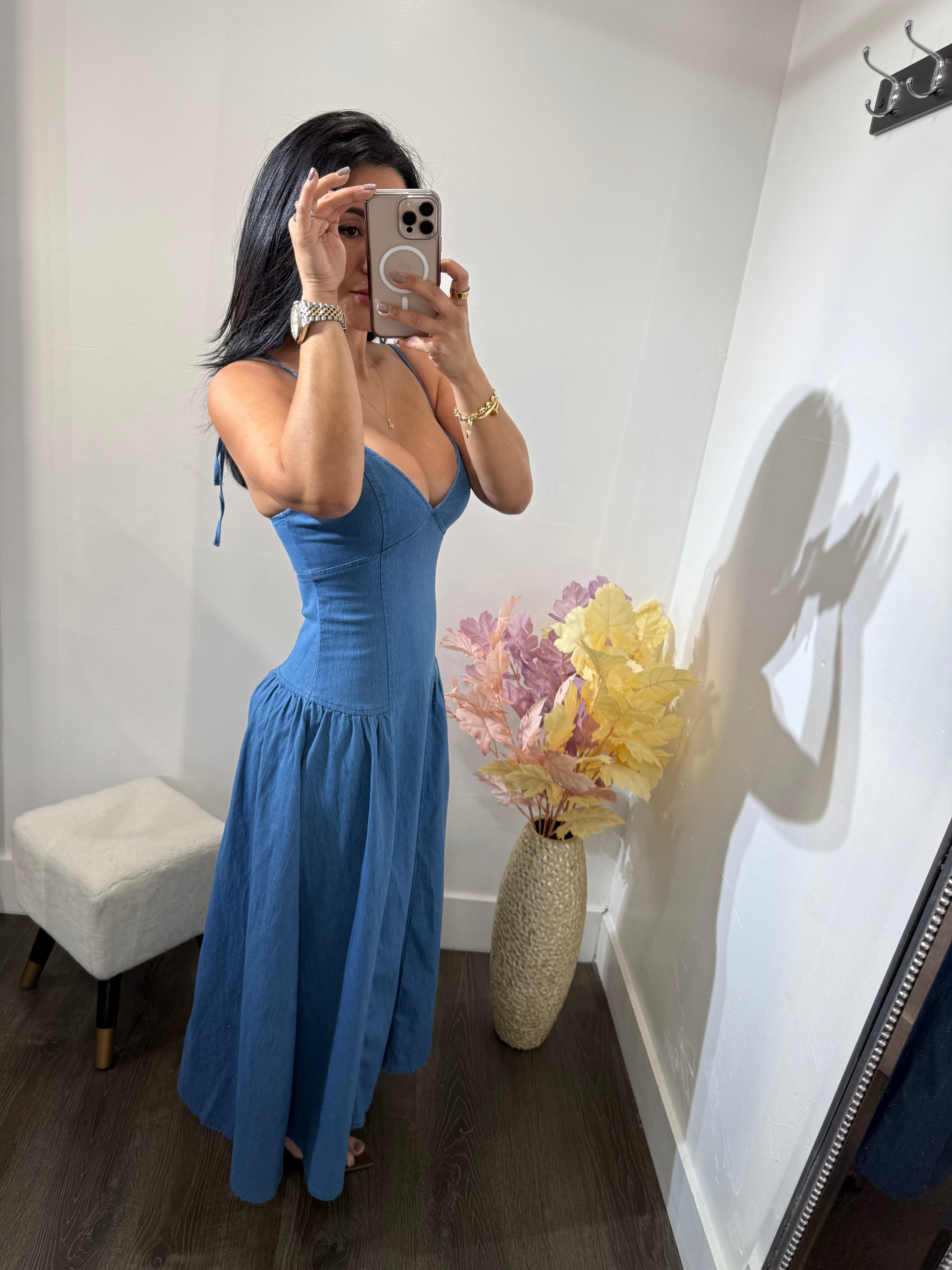 Maxi Dress Denim Agustina