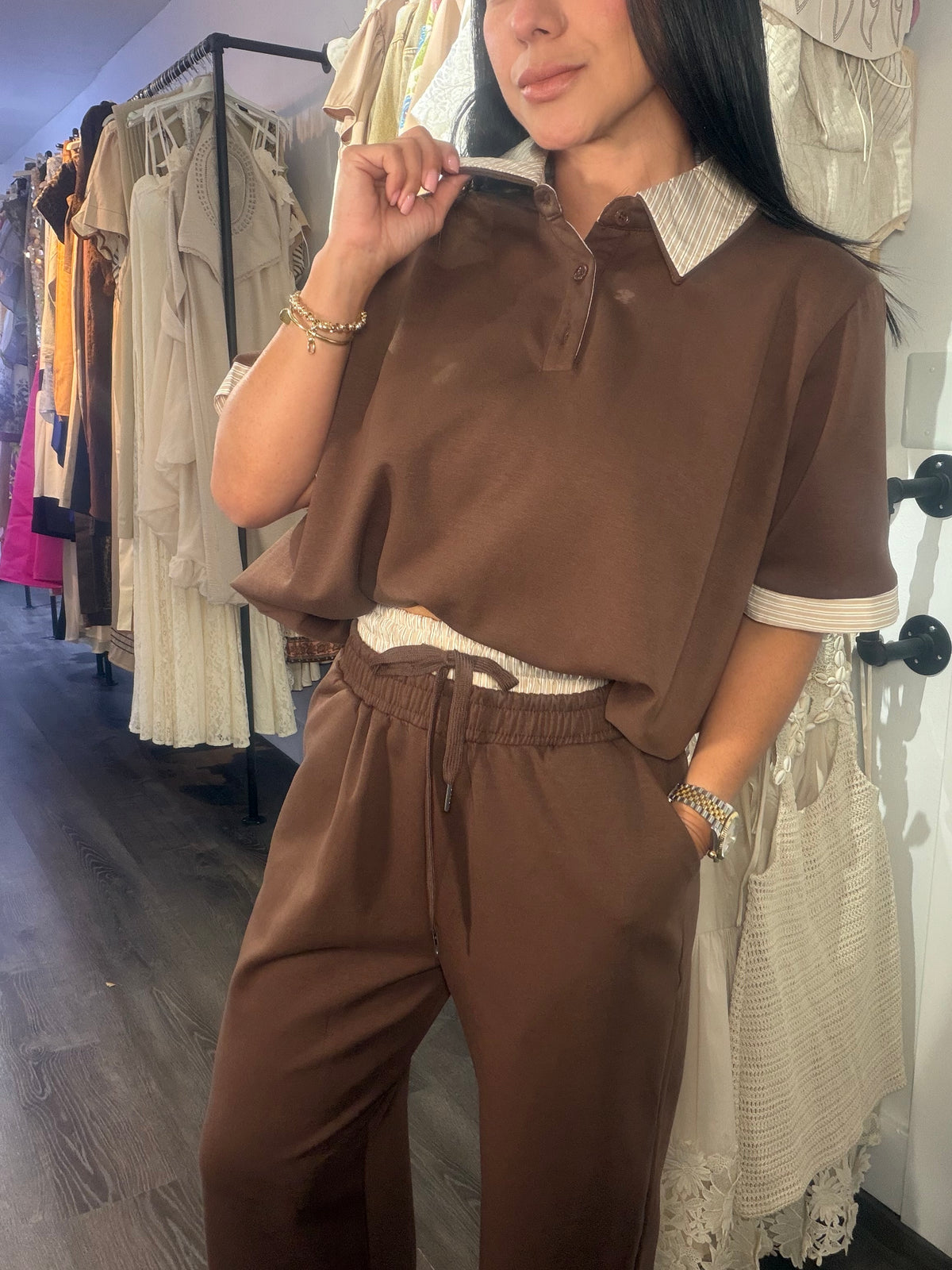 Set Olivia brown