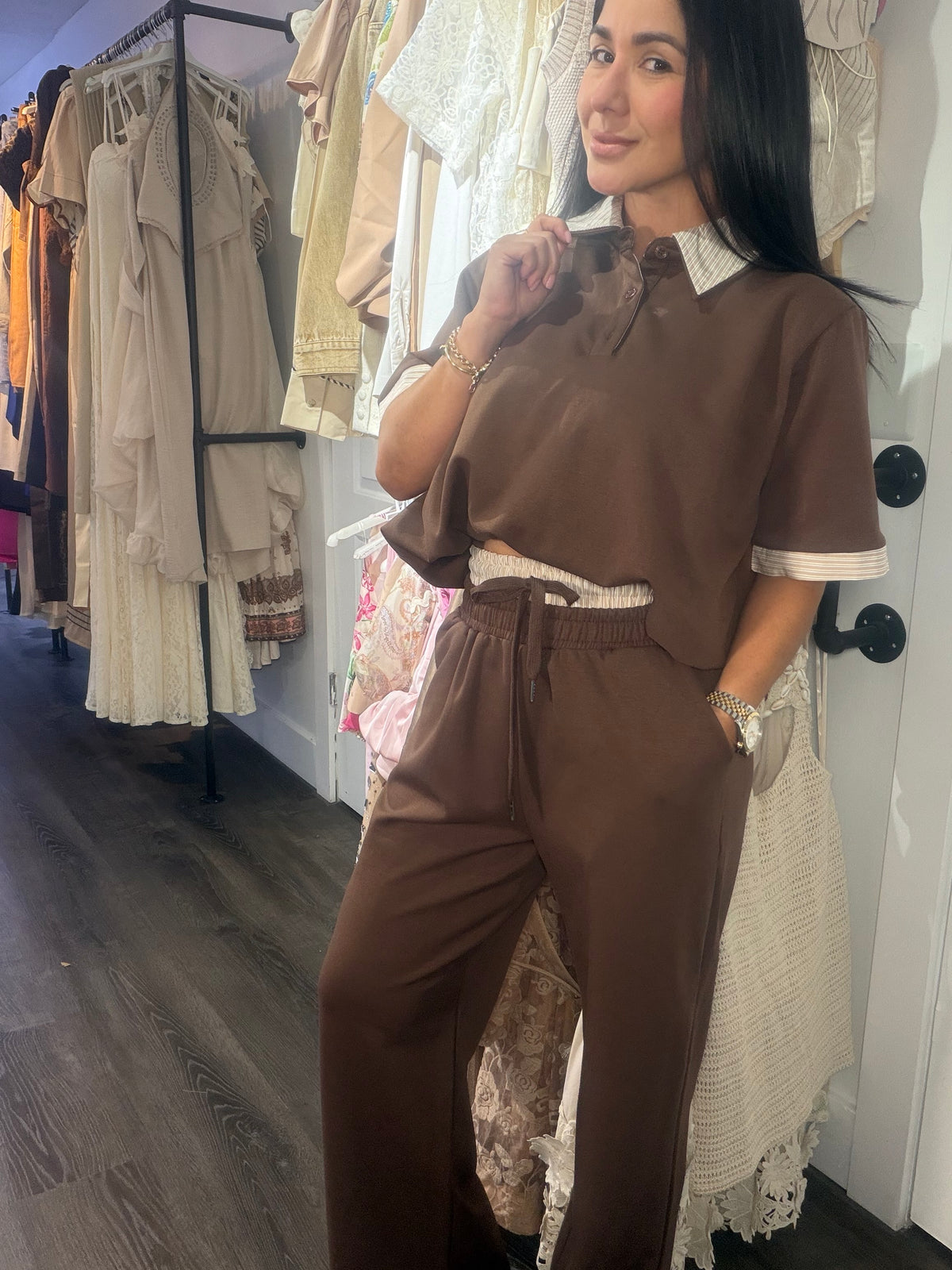 Set Olivia brown