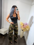 Pant barrel Camu