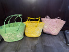 Basket tote bag